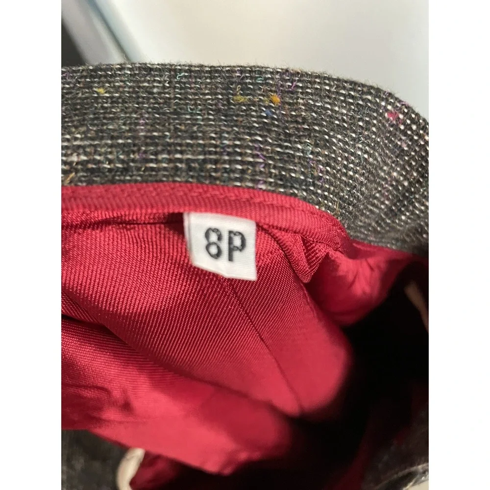 Bert Newman Womensa Skirt Blazer‎ Combo Jacket Tweed Multi Color Buttons Size 8 - Picture 7 of 7